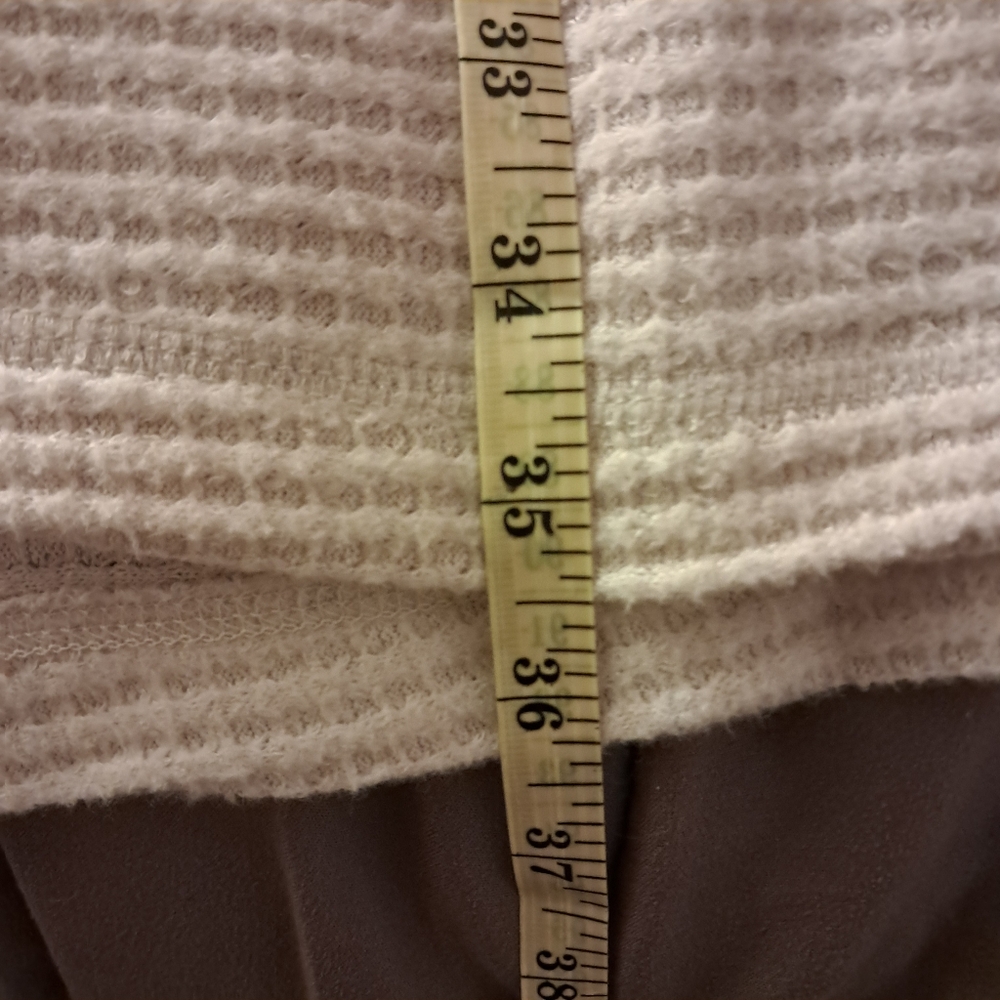 We The Free Sweater Women's Medium M Cream Waffle Cowl Neck Oversized Cozy - Picture 12 of 12